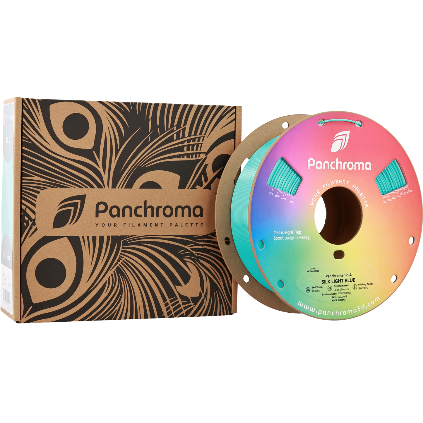 Polymaker Panchroma PLA Silk Light Blue 1.75 mm 1kg
