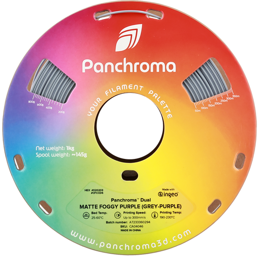 Polymaker Panchroma PLA Dual Matte Foggy Purple 1,75mm 1kg - Grey-Purple