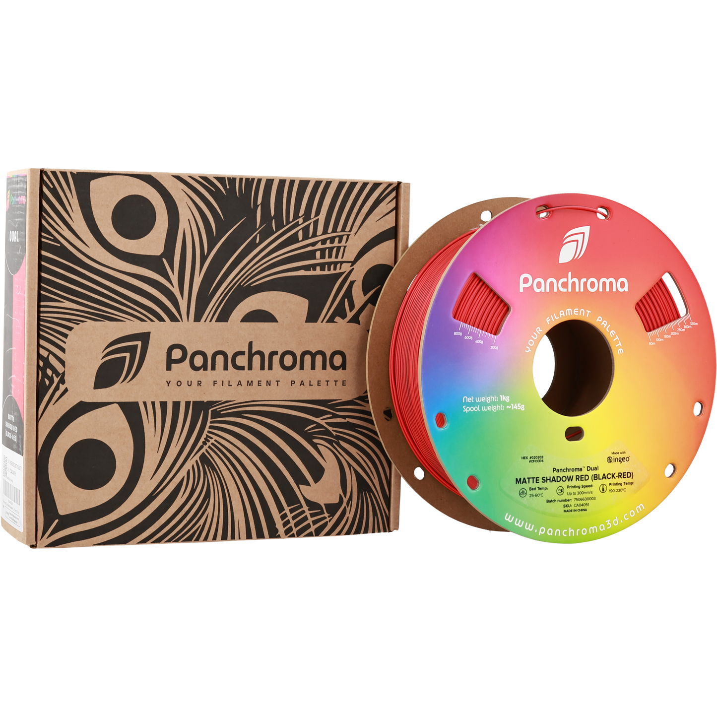 Polymaker Panchroma PLA Dual Matte Shadow Red 1,75mm 1kg - Red-Black