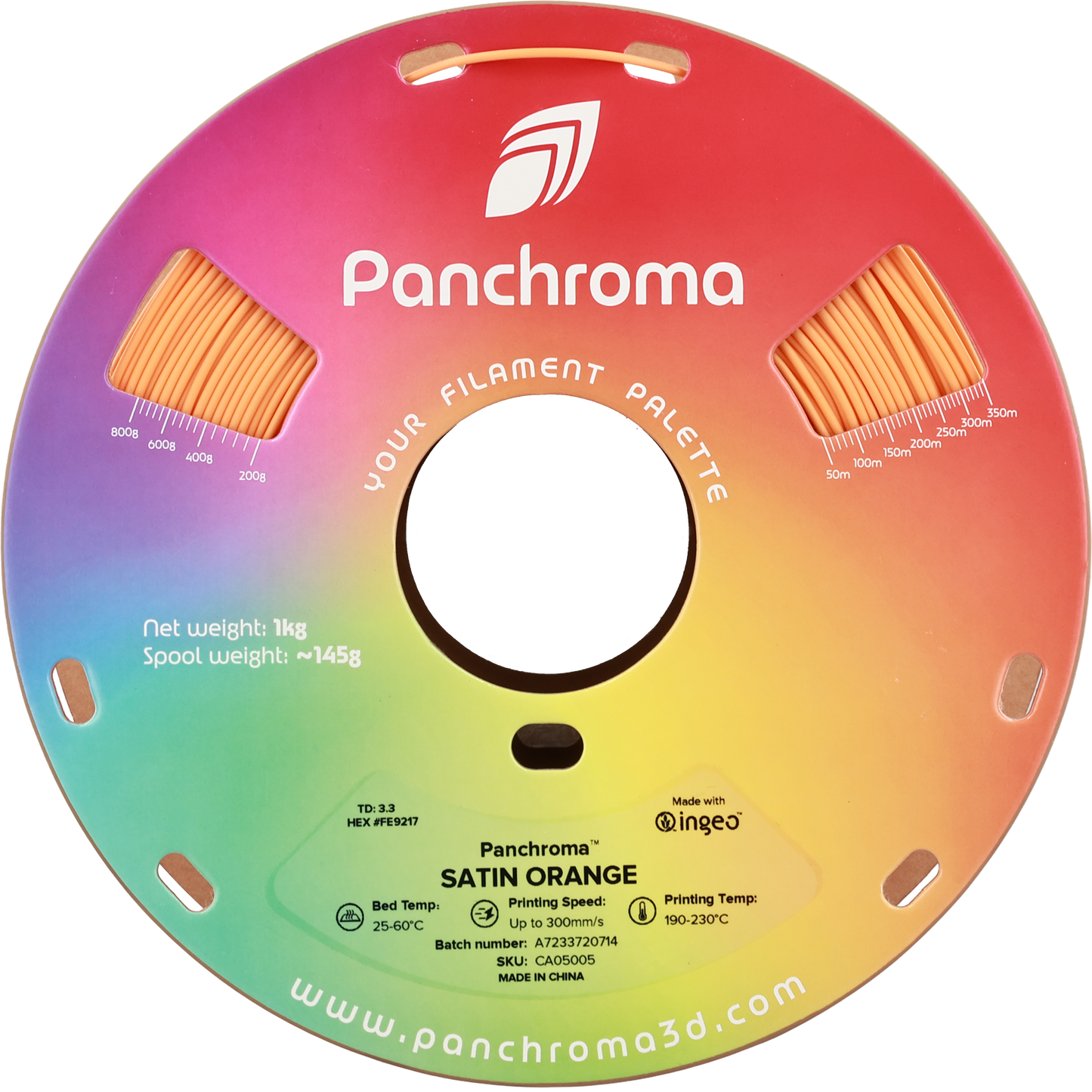 Polymaker Panchroma PLA Satin Orange 1.75 mm 1kg