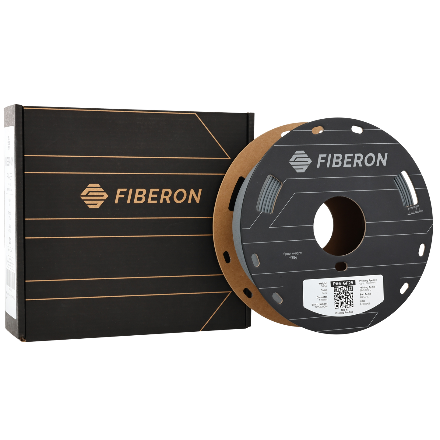 Polymaker Fiberon PA6-GF25 Gray 1.75mm 500g