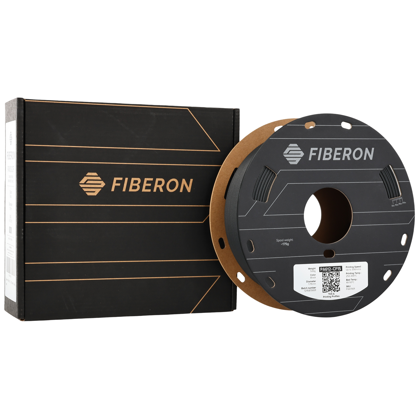 Polymaker Fiberon PA612-CF15 Black 1.75mm 500g