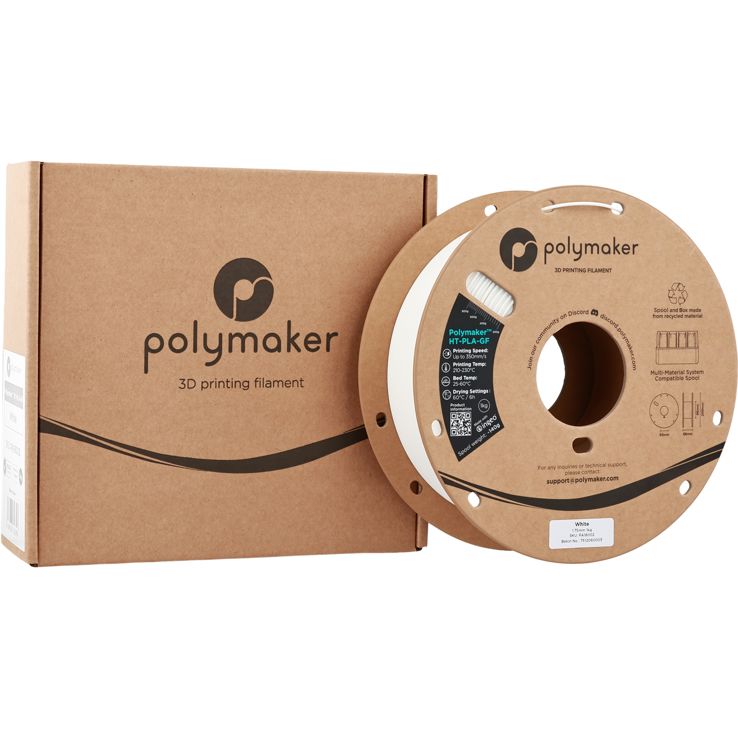 Polymaker HT-PLA-GF White 1.75 mm 1kg