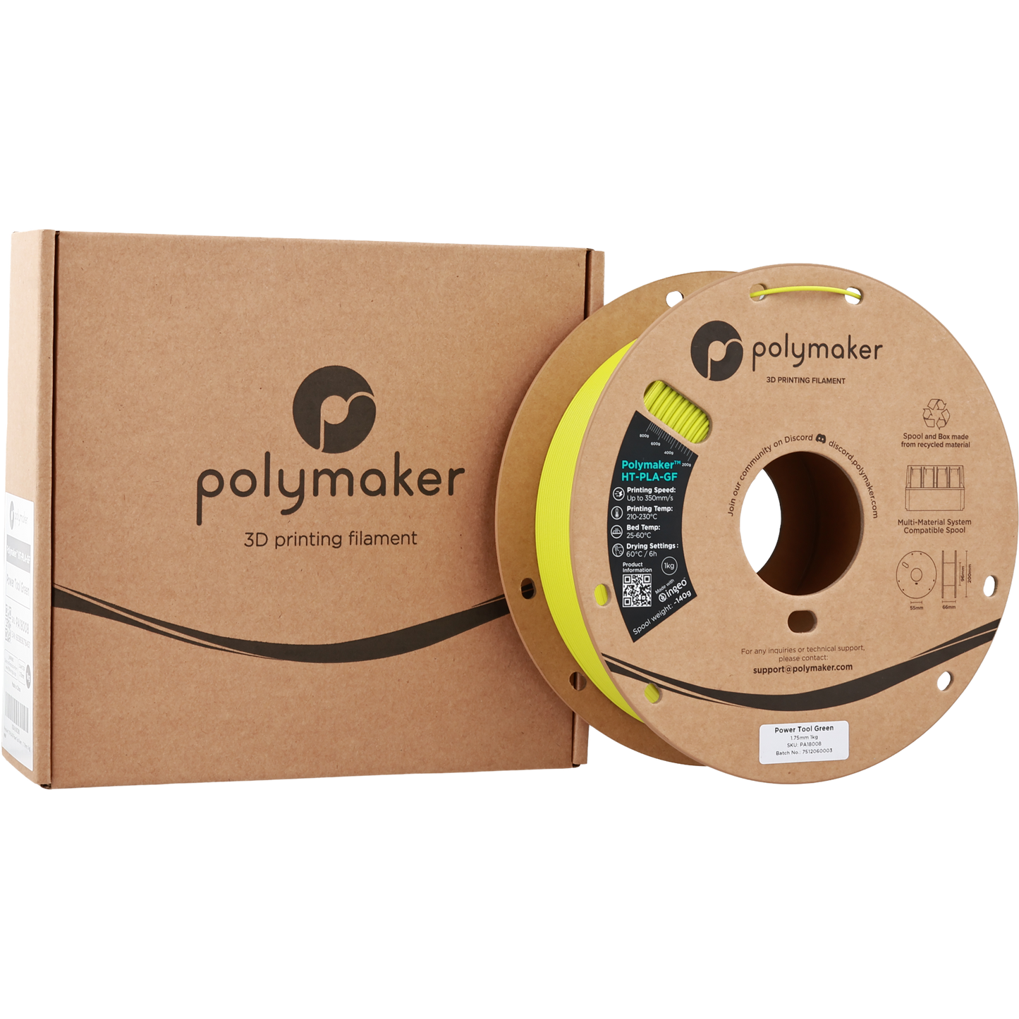 Polymaker HT-PLA-GF Power Tool Green 1.75 mm 1kg