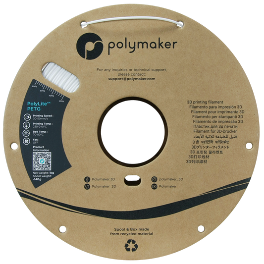 Polymaker PolyLite PETG White 1.75mm 1kg