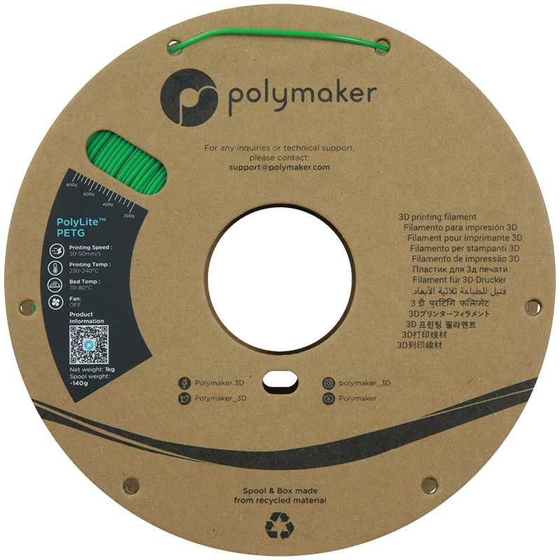 Polymaker PolyLite PETG 1,75mm 1kg - Green