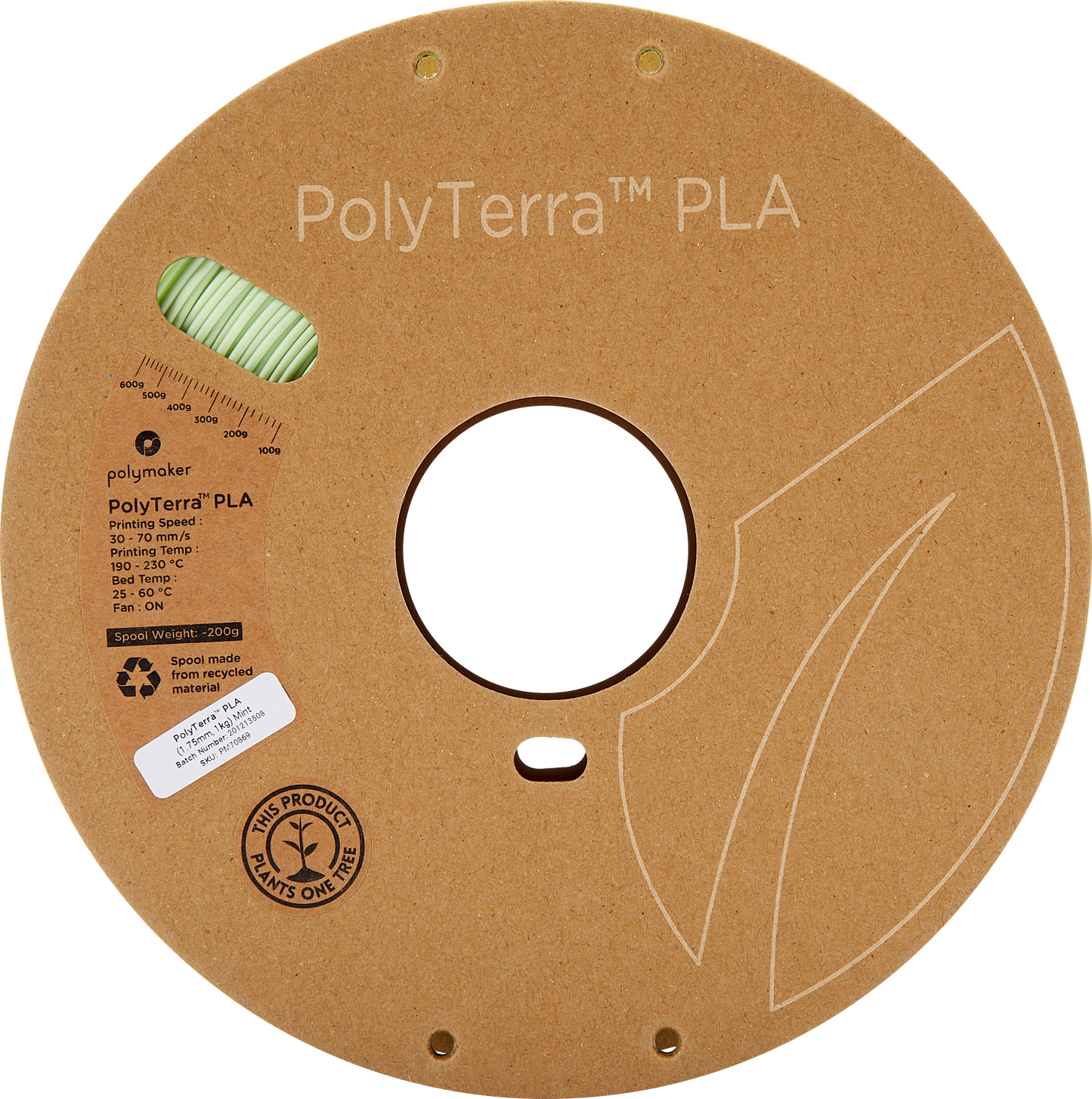 Polymaker PolyTerra PLA 1,75mm, 1kg - Banana