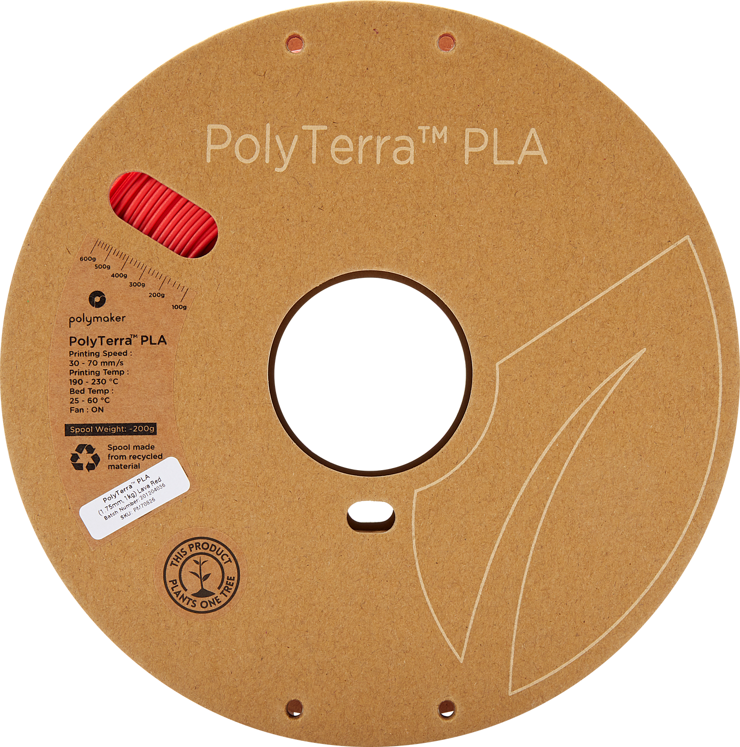 Polymaker PolyTerra PLA 1,75mm, 1kg - Banana