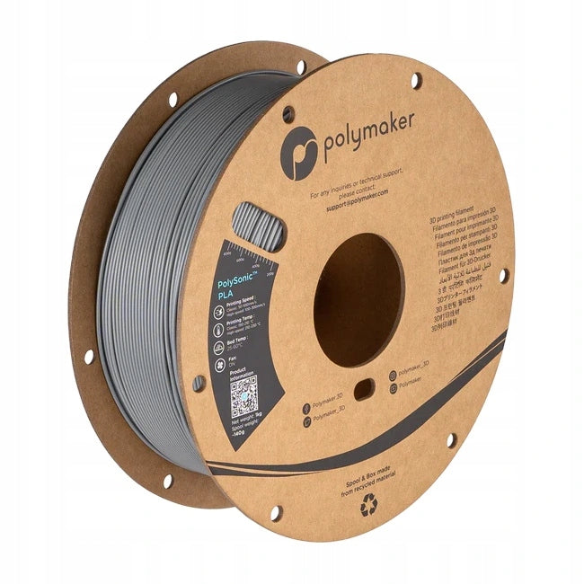 Filament Polymaker PolySonic High Speed PLA 1,75mm 1kg - Grey