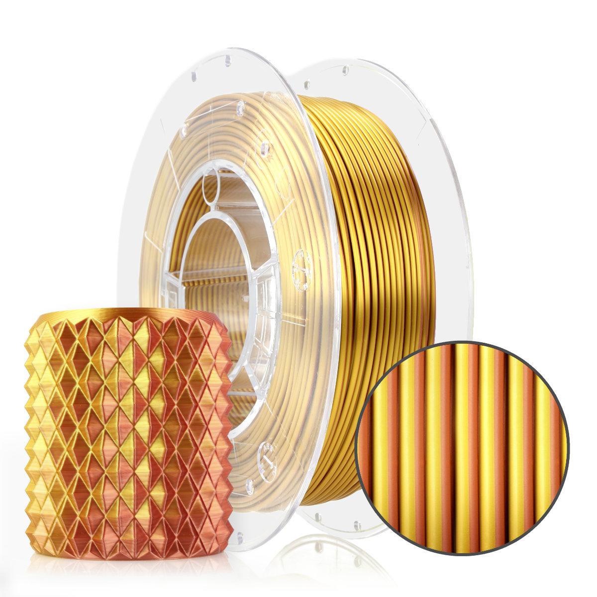 Rosa3D PLA Magic Silk Gold-Copper 1.75mm 300g SZPULA