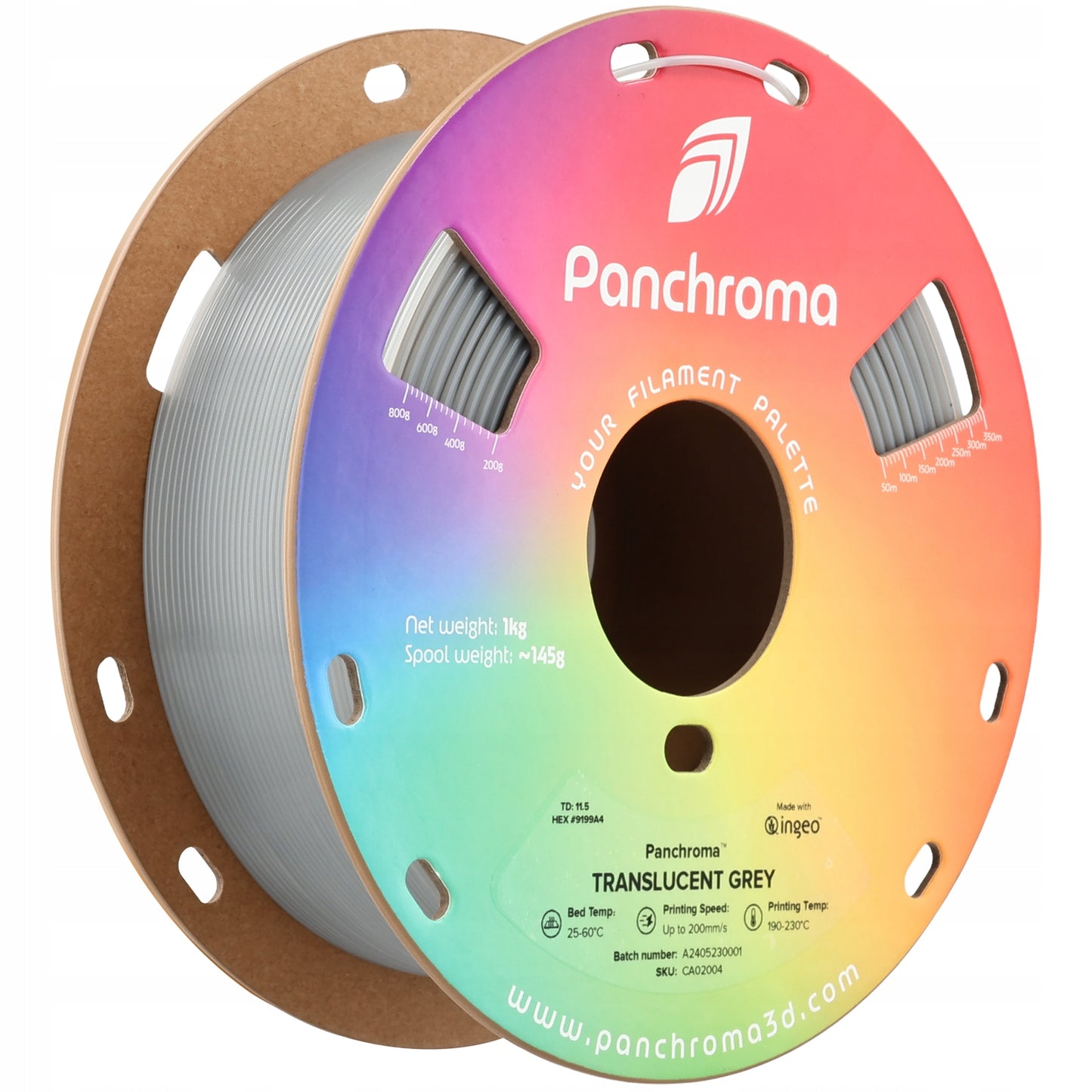 Polymaker Panchroma PLA Translucent Grey 1.75 mm 1kg