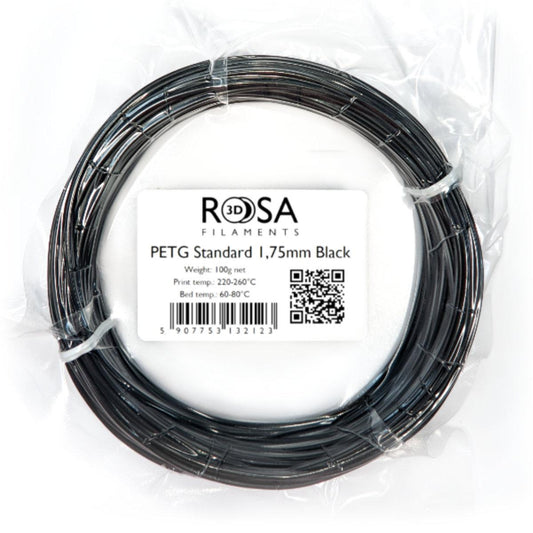 FILAMENT Rosa 3D  PET-G Standard HS Black (100g / 1.75mm)