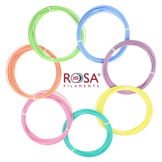 Rosa3D PEN PACK PASTEL PLA Starter 7 colours x 10m