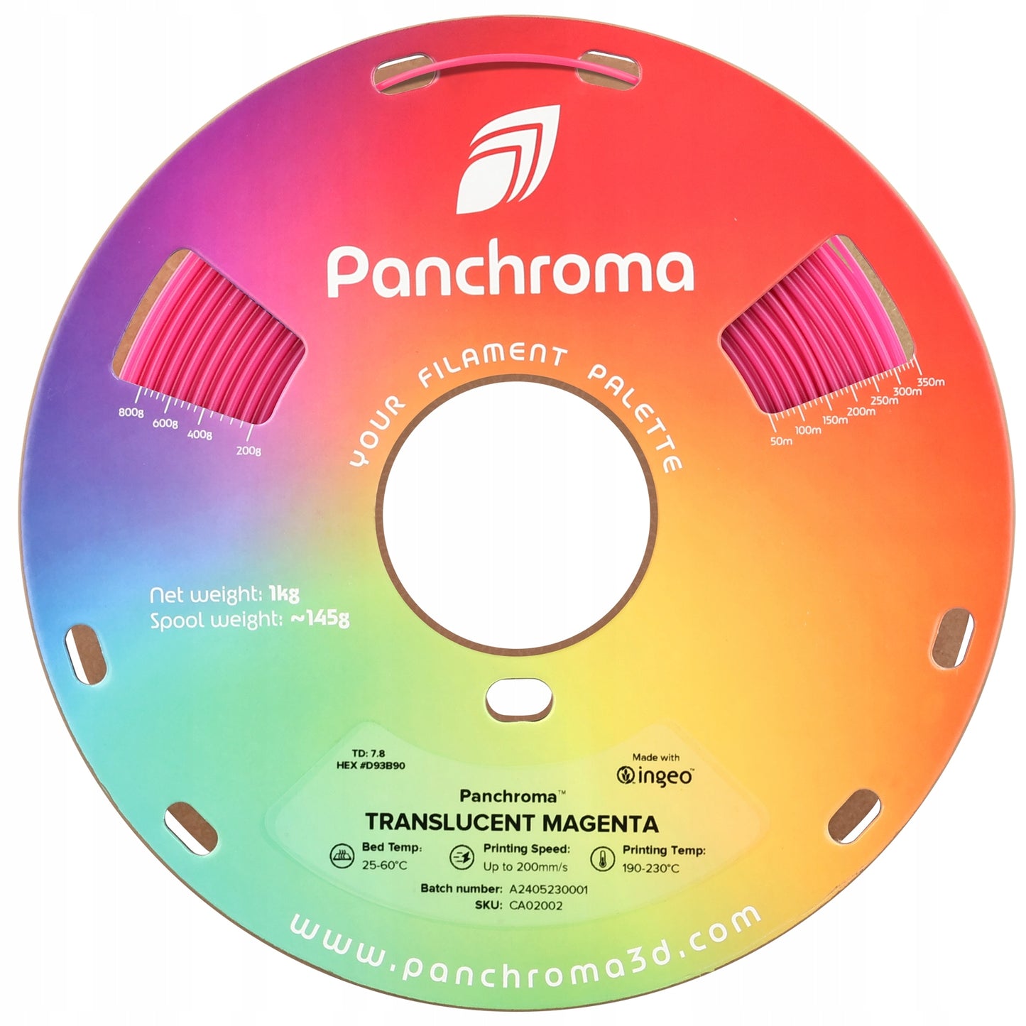Polymaker Panchroma PLA Translucent Magenta 1.75 mm 1kg