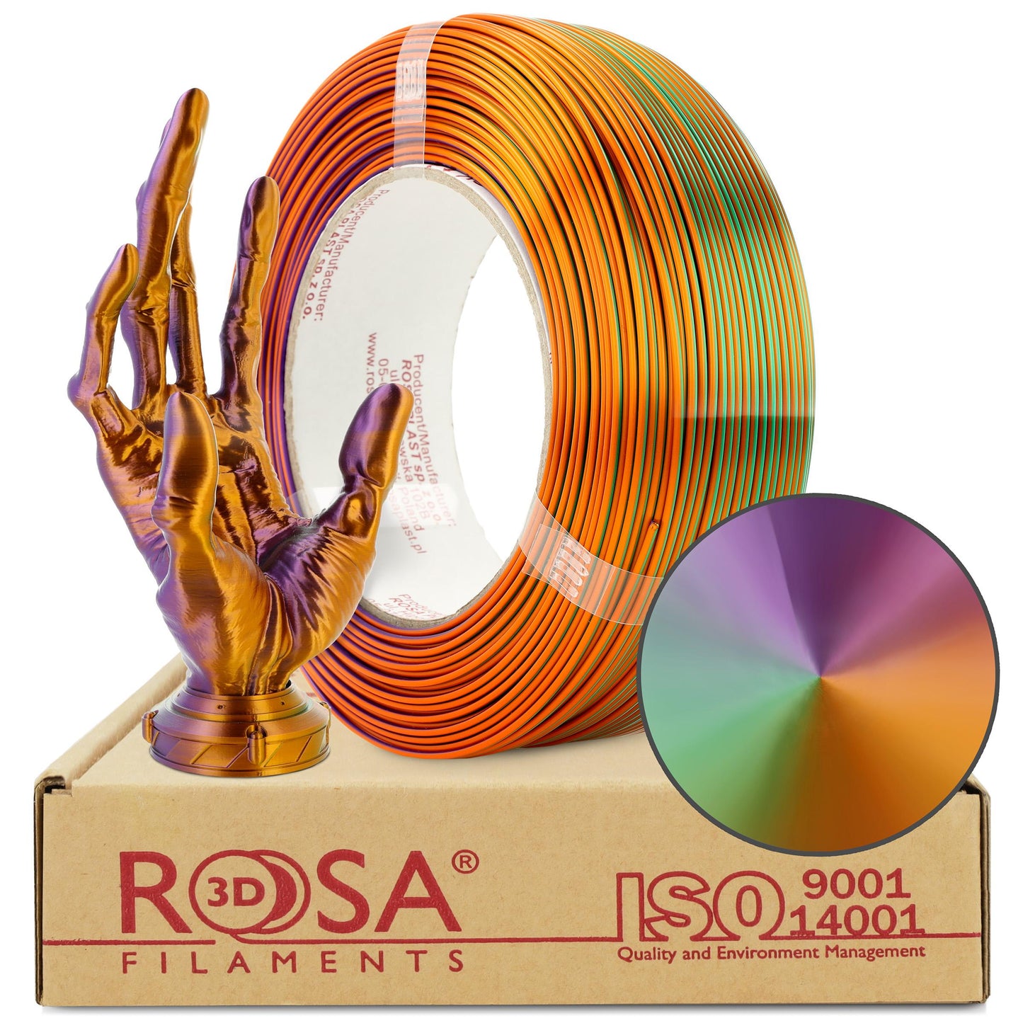 Rosa3D PLA Magic Silk Cameleon 1.75mm 500g REFILL