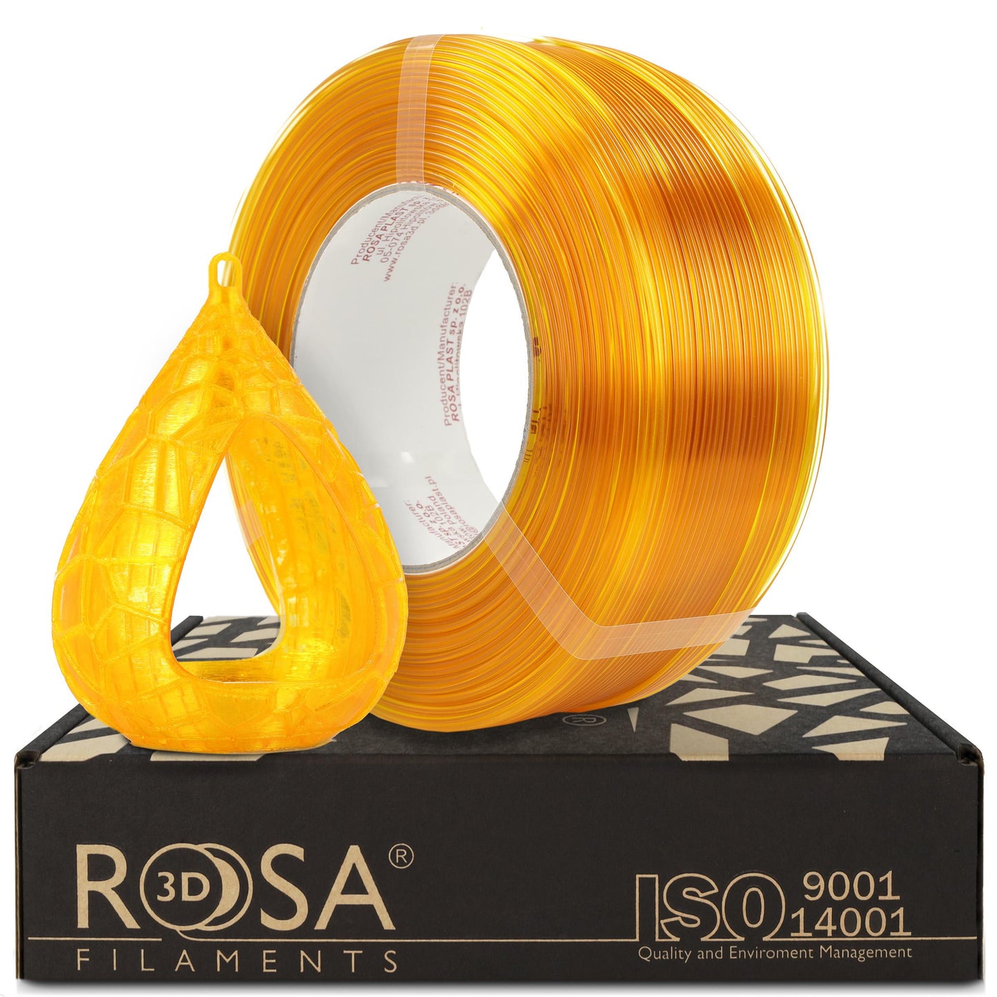 Rosa3D PETG HS Transparent Yellow 1.75mm 1kg REFILL