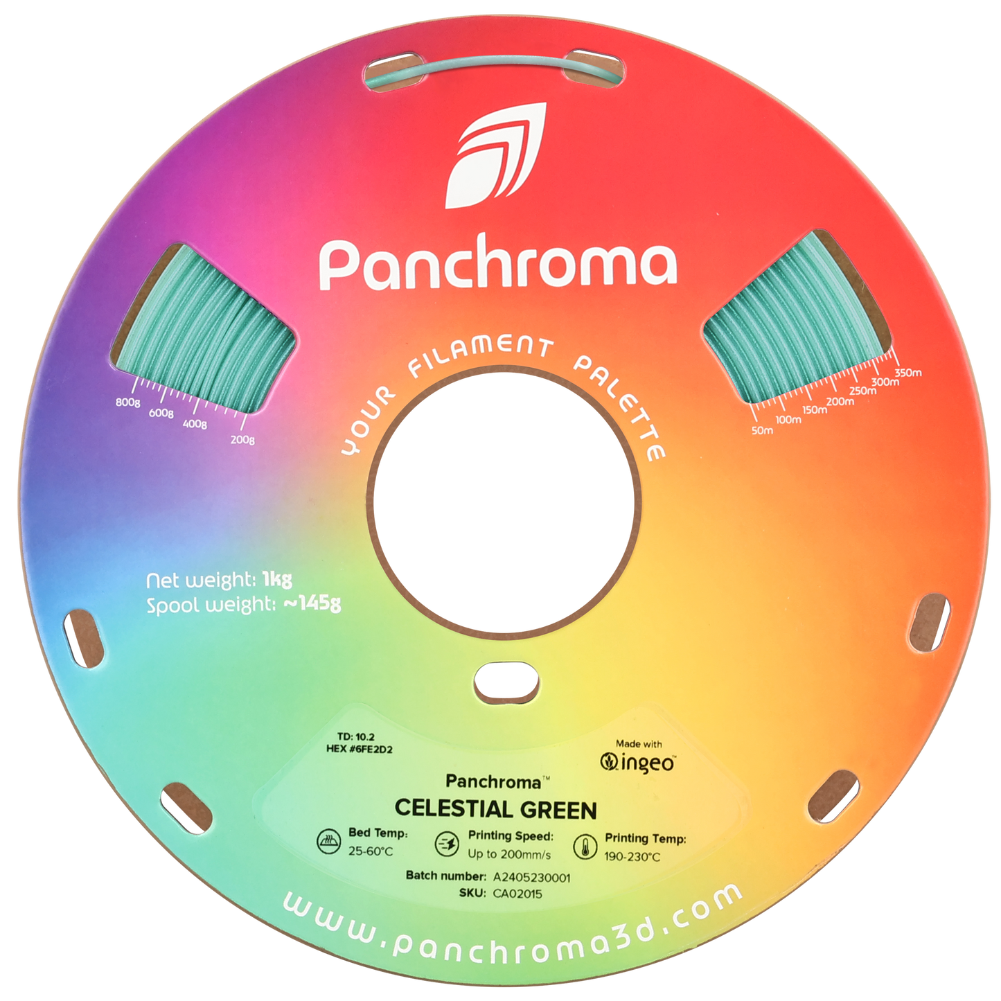 Polymaker Panchroma PLA Celestial Green 1.75 mm 1kg