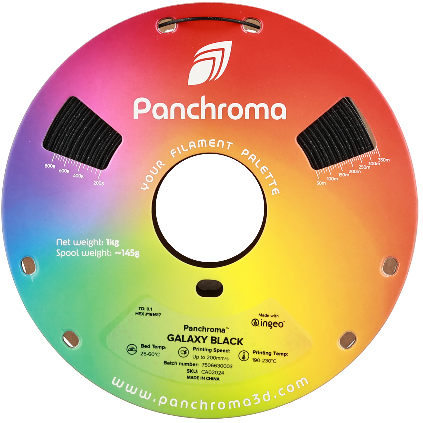 Polymaker Panchroma PLA Galaxy Black 1.75 mm 1kg