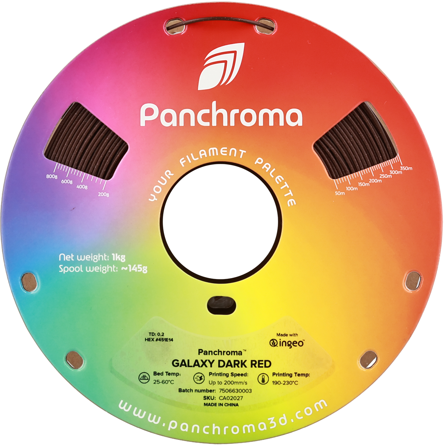 Polymaker Panchroma PLA Galaxy Dark Red 1.75 mm 1kg
