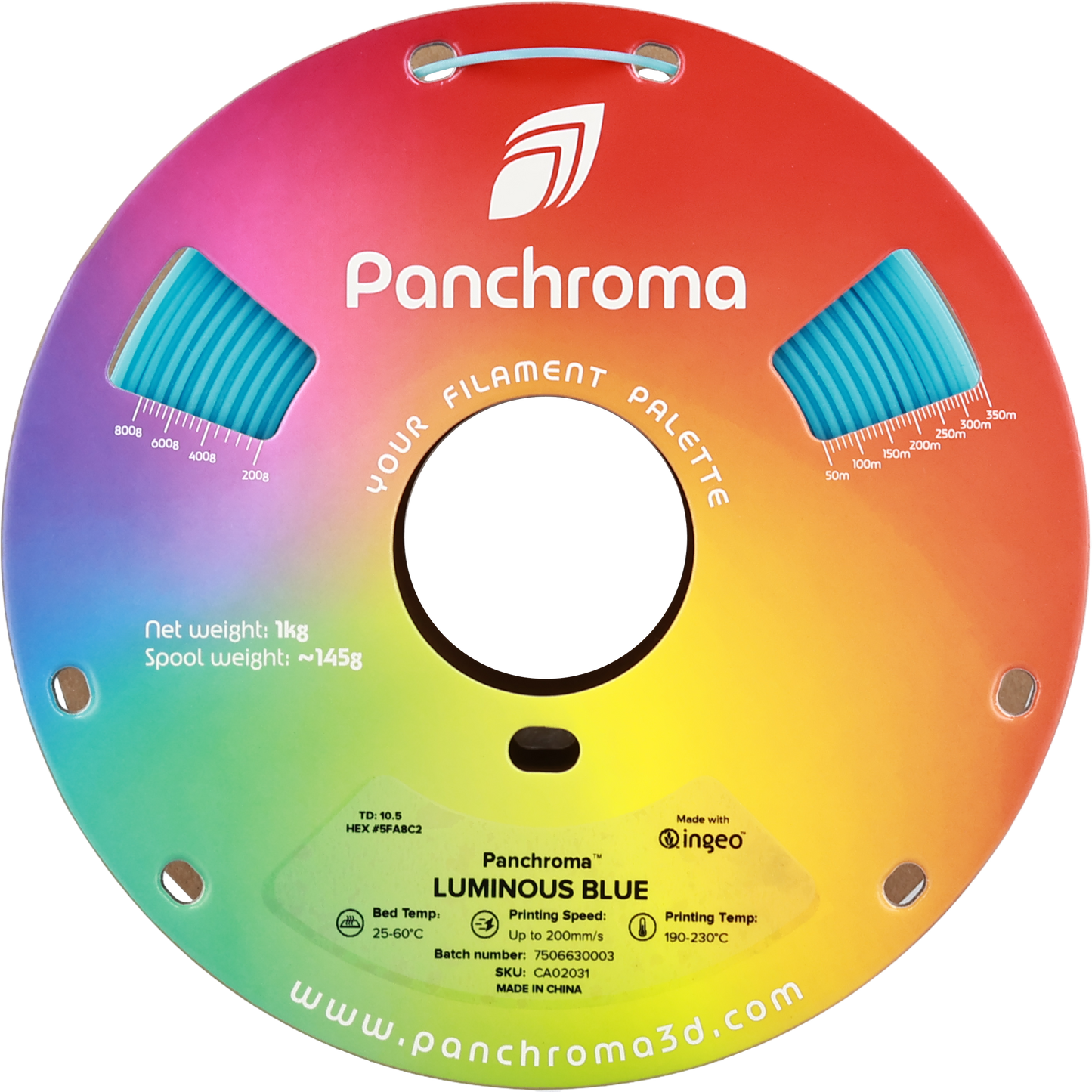 Polymaker Panchroma PLA Luminous Blue 1.75 mm 1kg
