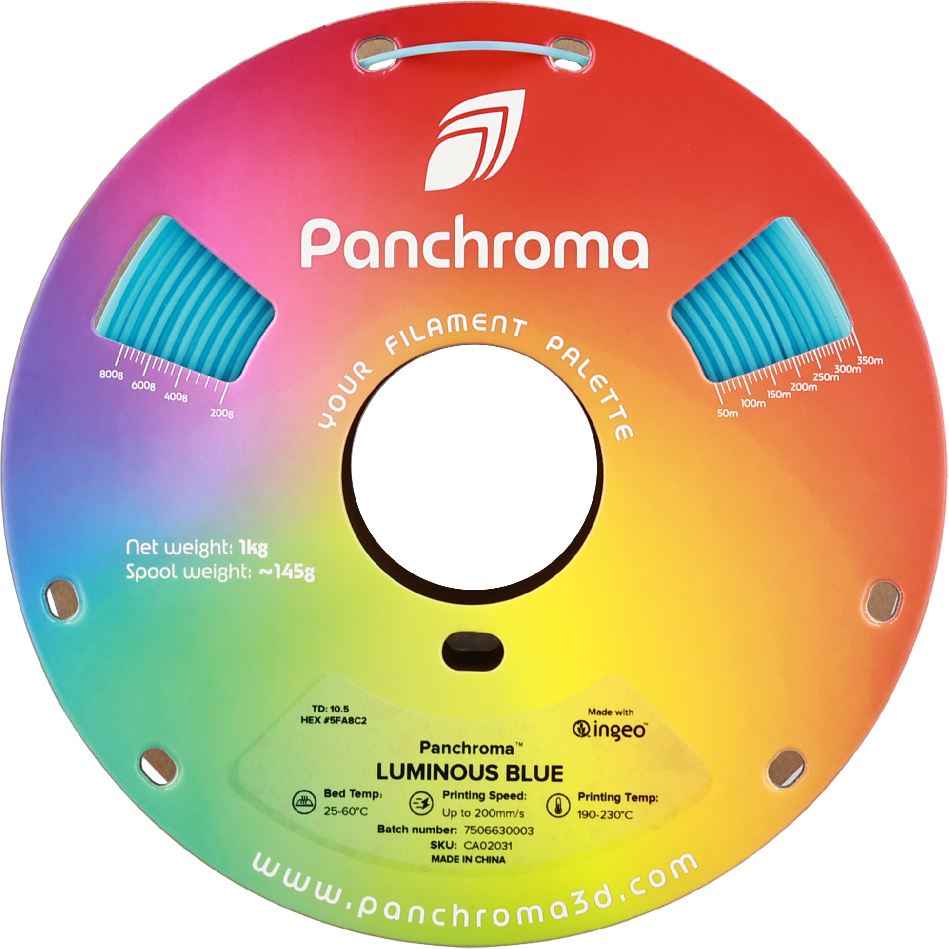 Polymaker Panchroma PLA Luminous Blue 1.75 mm 1kg
