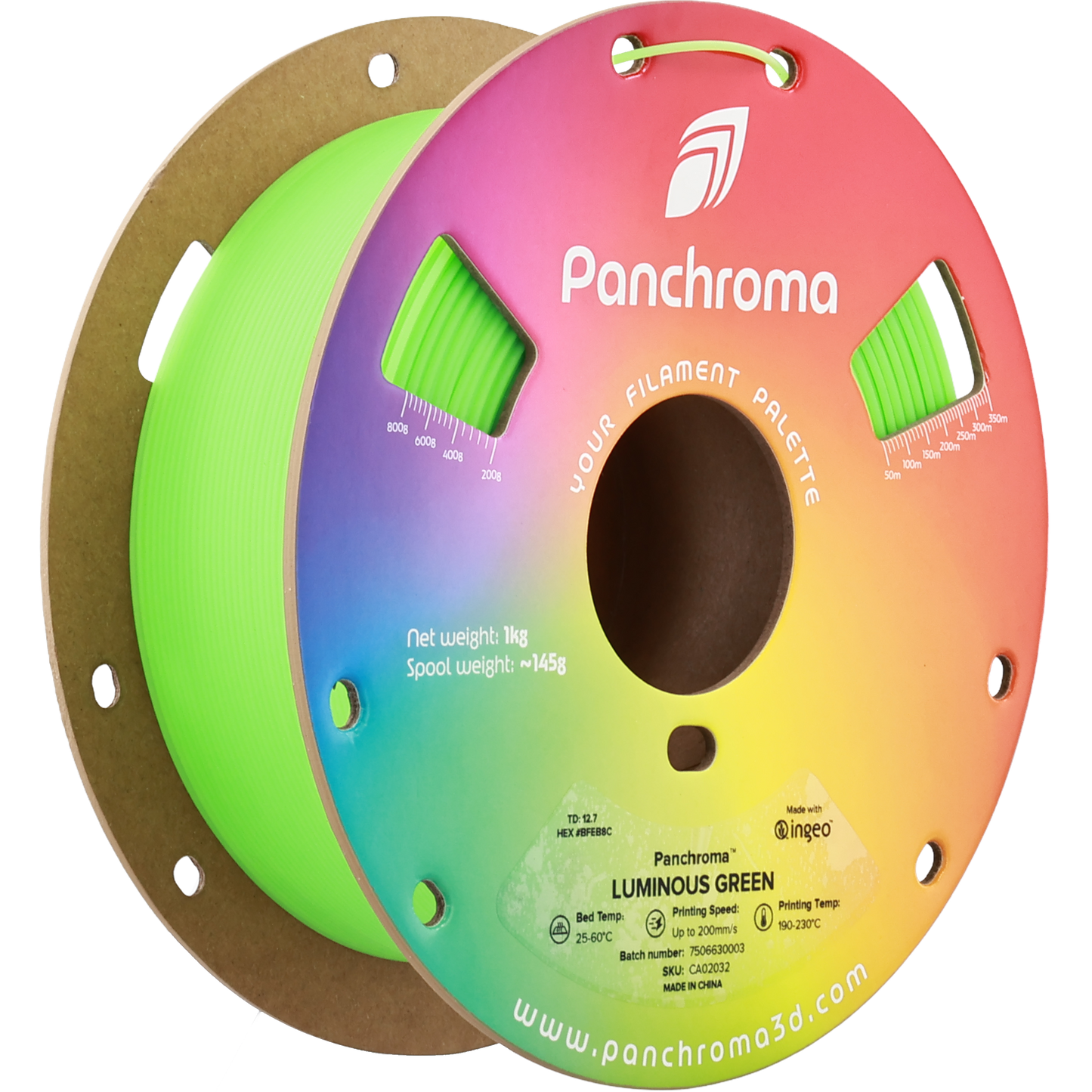 Polymaker Panchroma PLA Luminous Green 1.75 mm 1kg