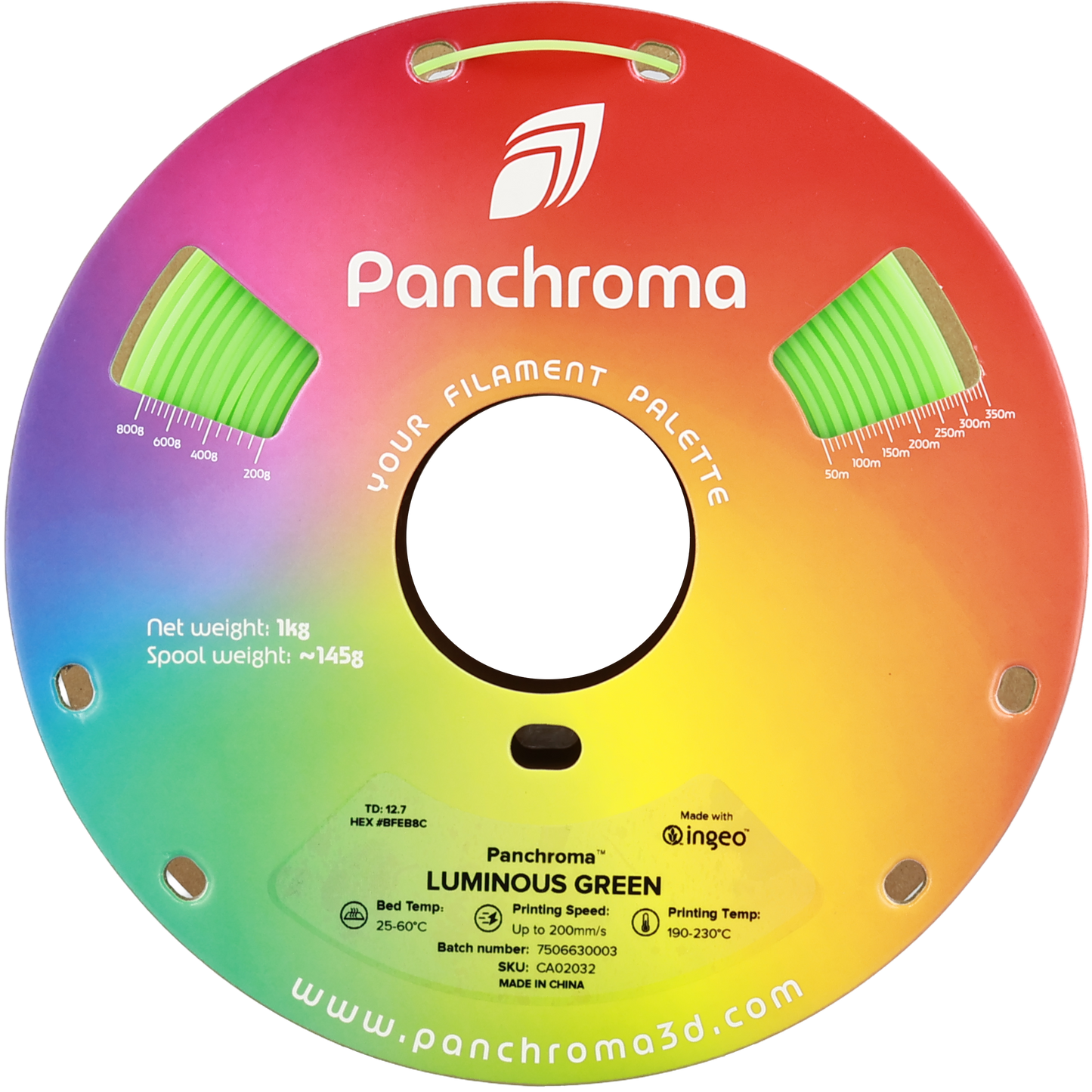 Polymaker Panchroma PLA Luminous Green 1.75 mm 1kg