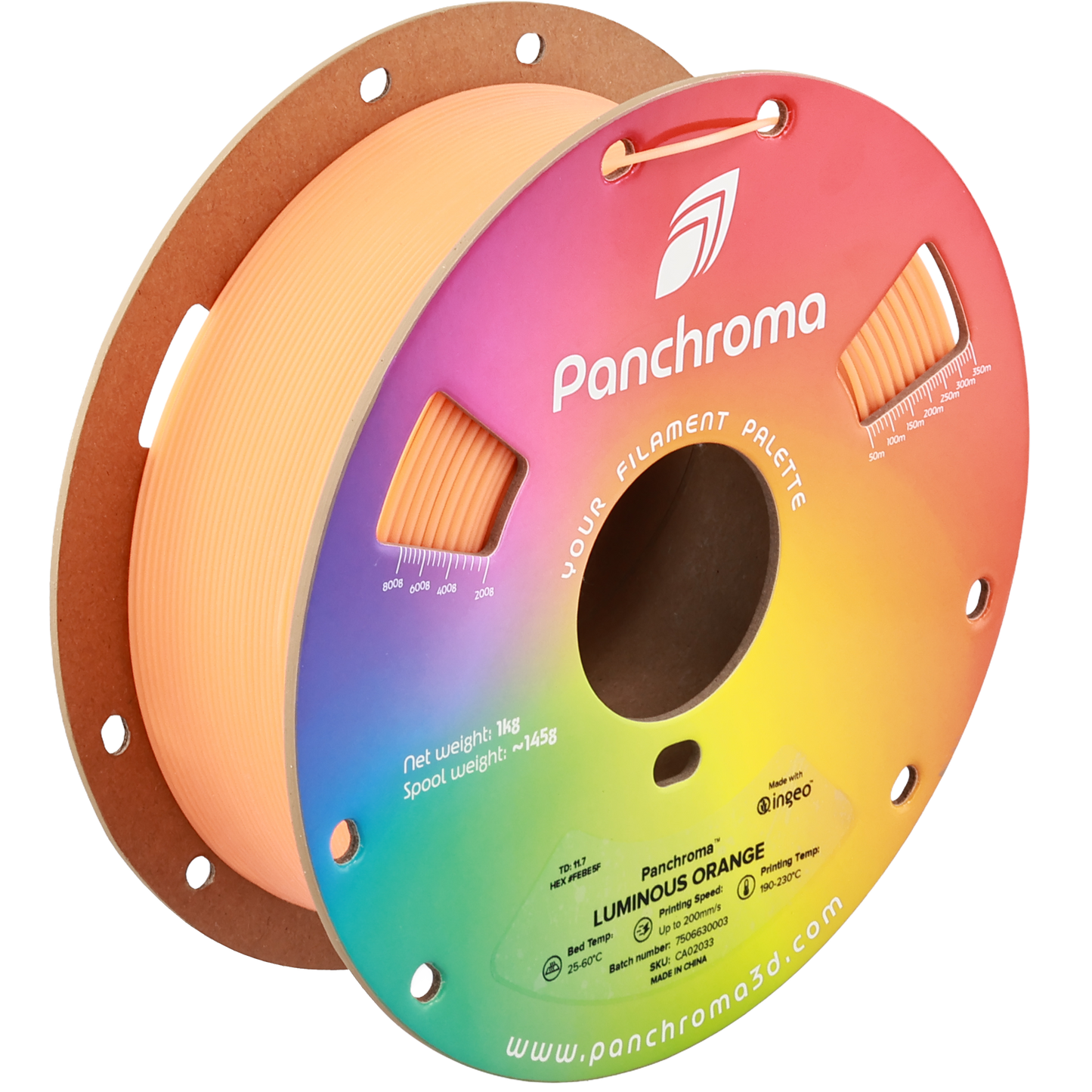 Polymaker Panchroma PLA Luminous Orange 1.75 mm 1kg