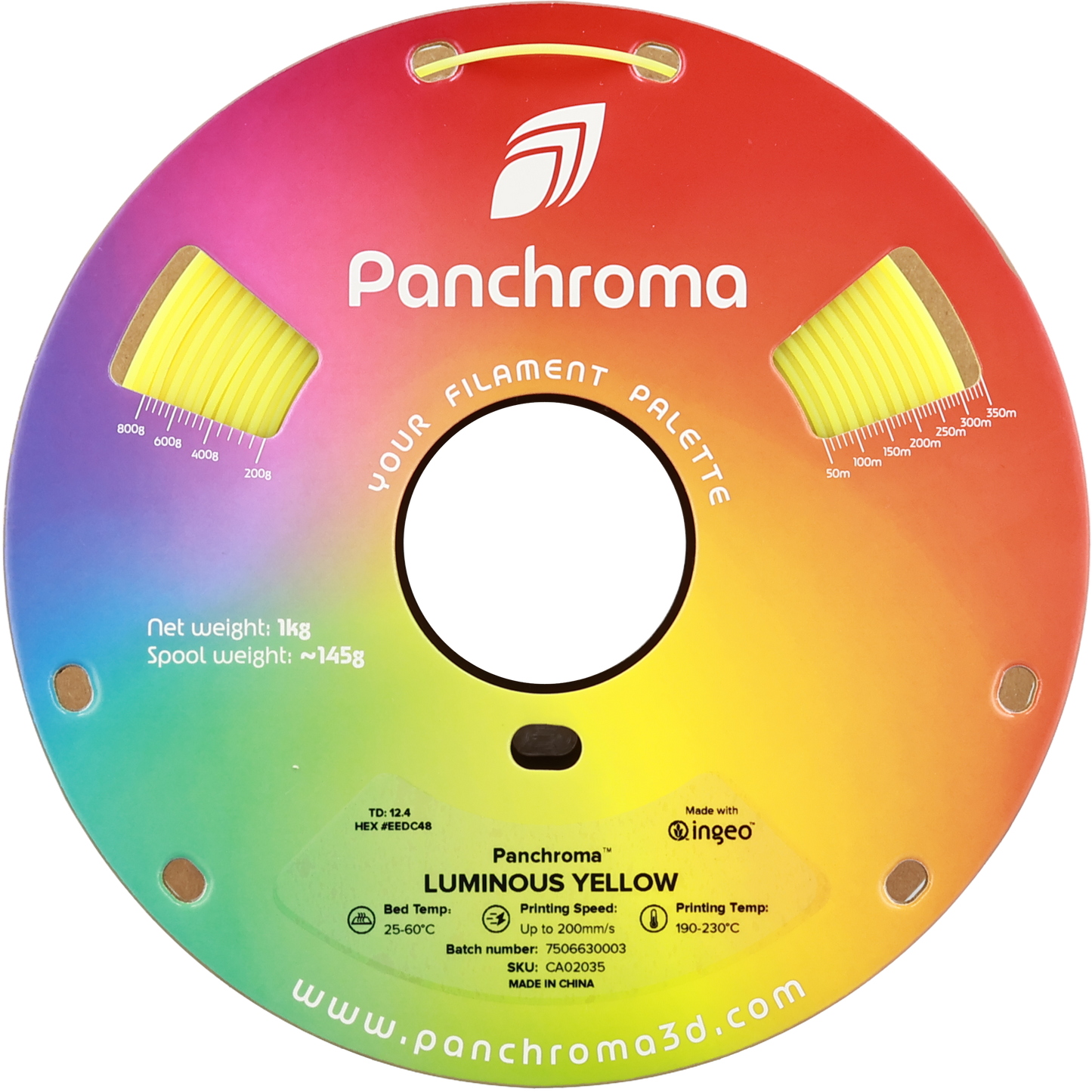 Polymaker Panchroma PLA Luminous Yellow 1.75 mm 1kg