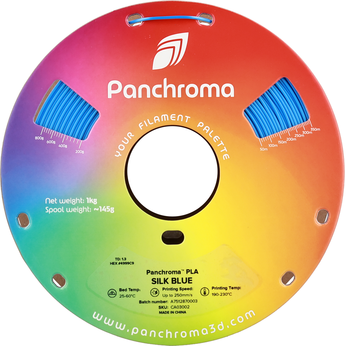 Polymaker Panchroma PLA Silk Blue 1.75 mm 1kg