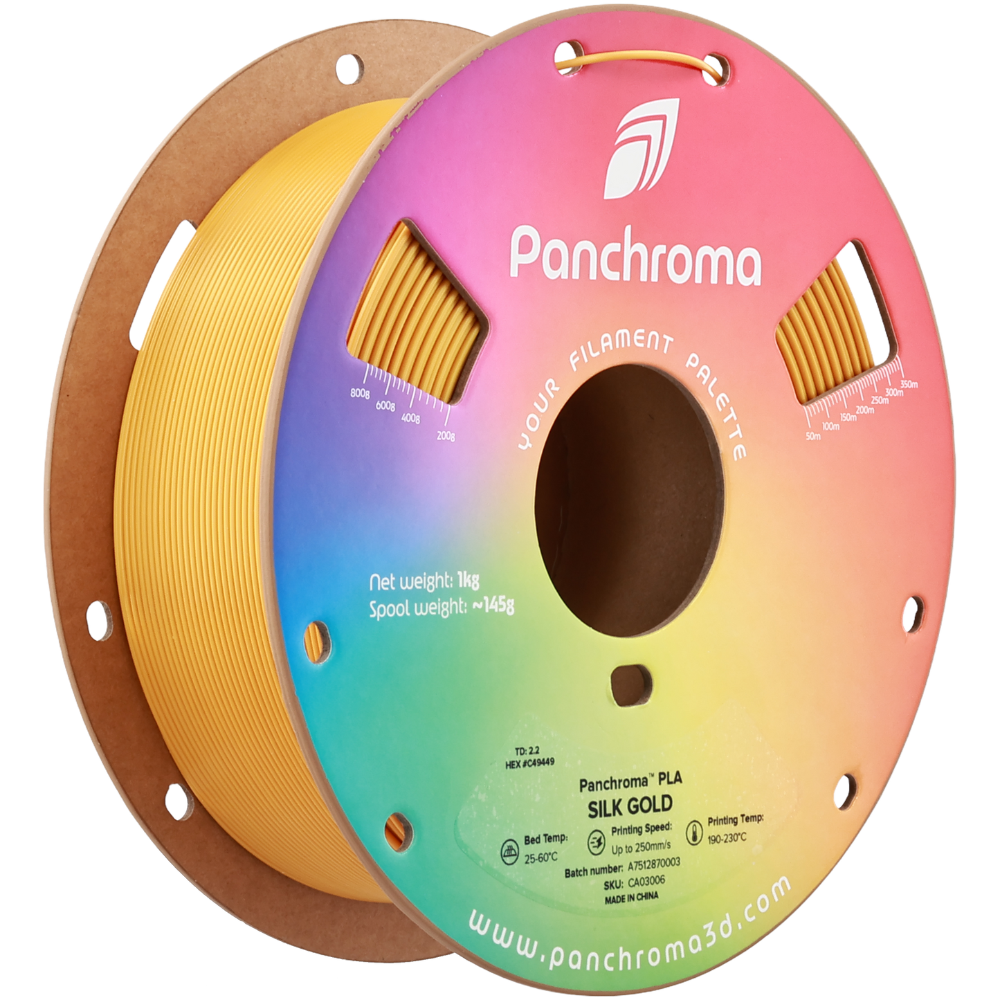 Polymaker Panchroma PLA Silk Gold 1.75 mm 1kg