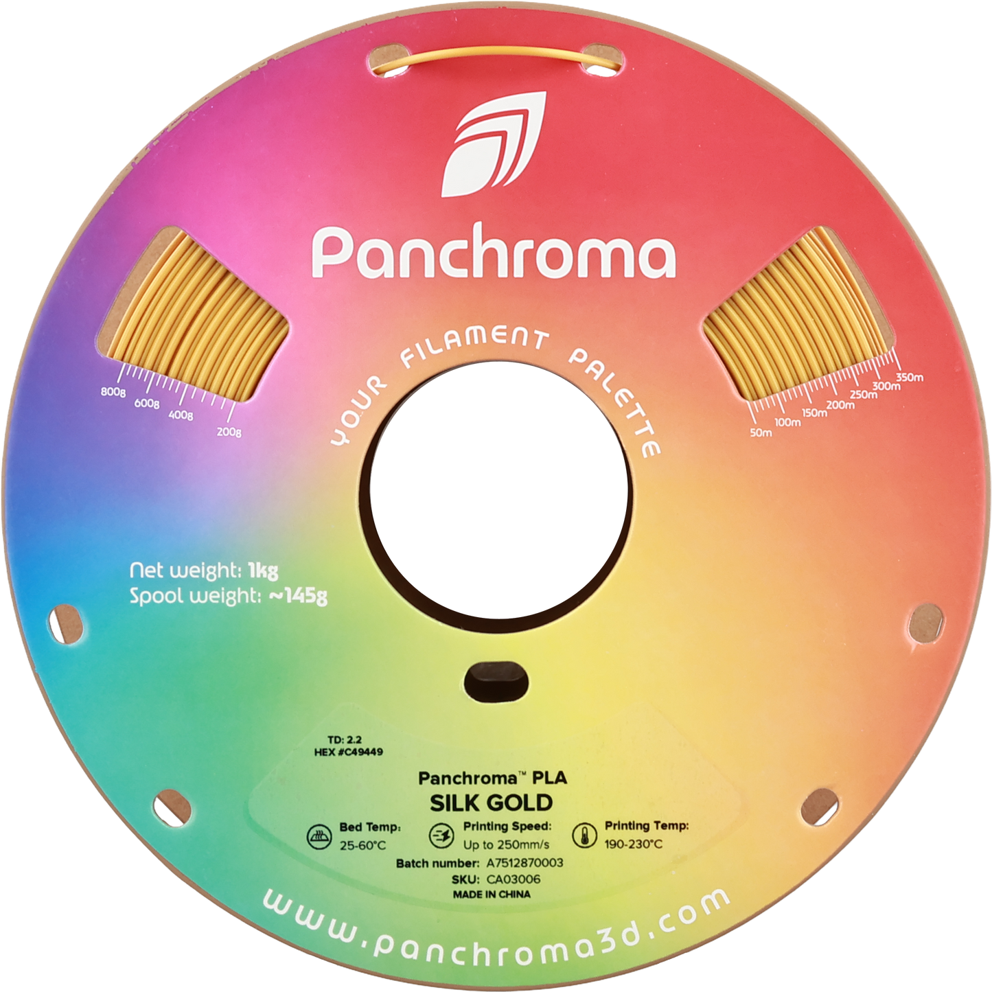 Polymaker Panchroma PLA Silk Gold 1.75 mm 1kg