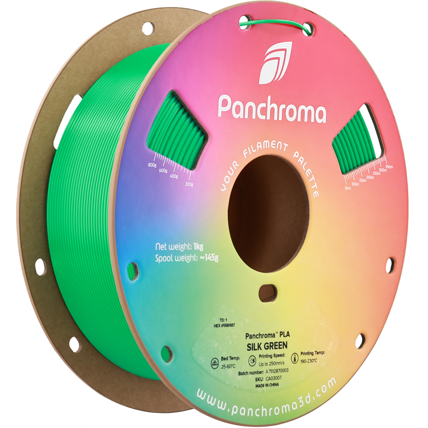 Polymaker Panchroma PLA Silk Green 1.75 mm 1kg