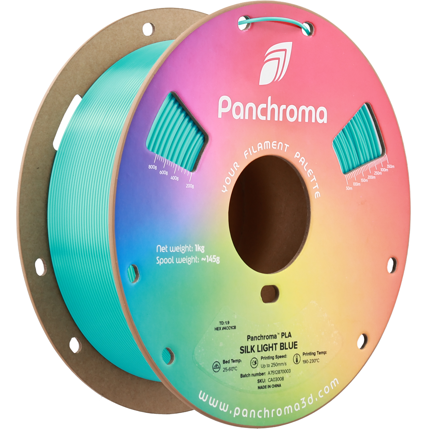 Polymaker Panchroma PLA Silk Light Blue 1.75 mm 1kg
