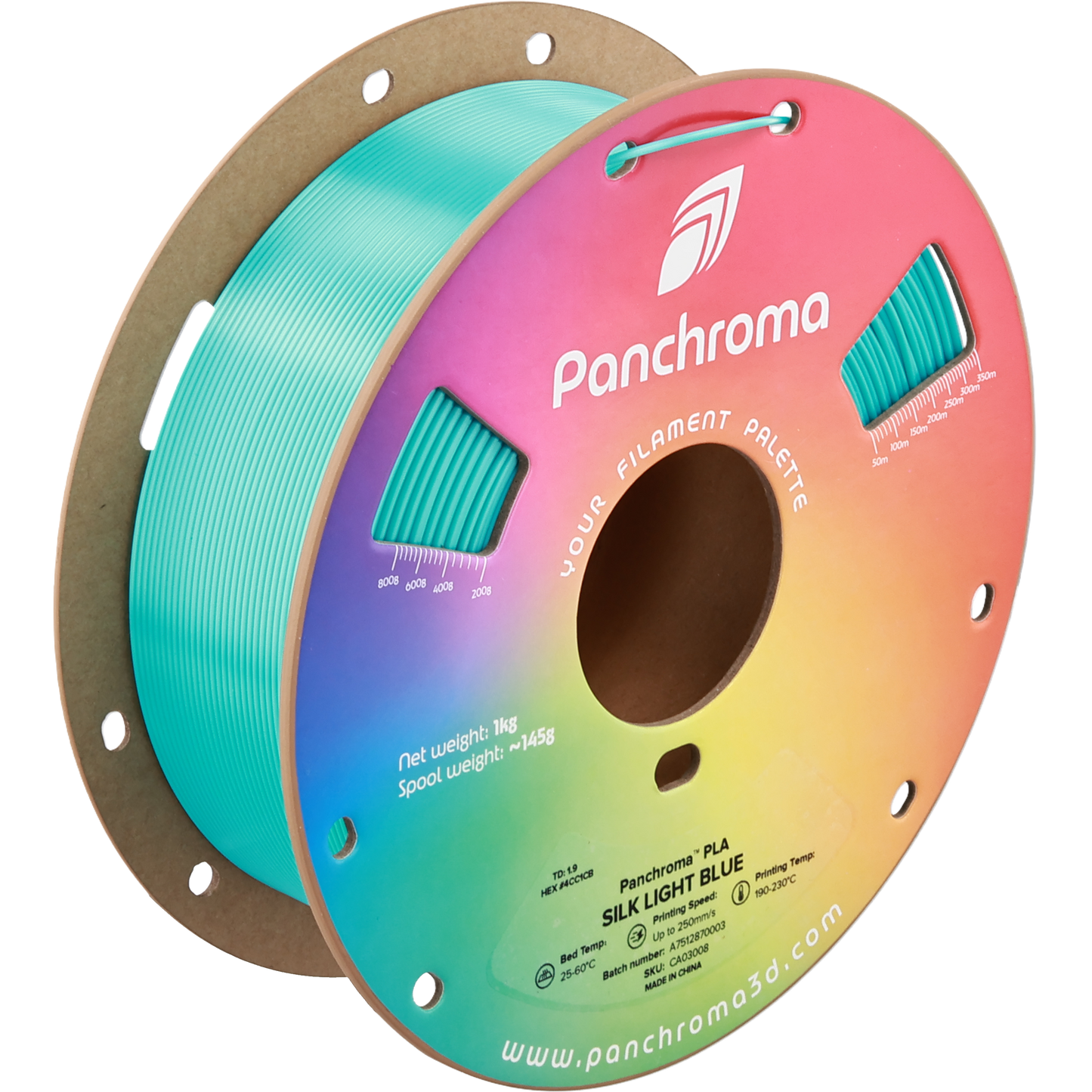 Polymaker Panchroma PLA Silk Light Blue 1.75 mm 1kg