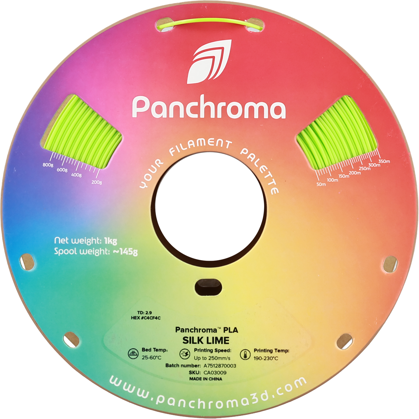 Polymaker Panchroma PLA Silk Lime 1.75 mm 1kg