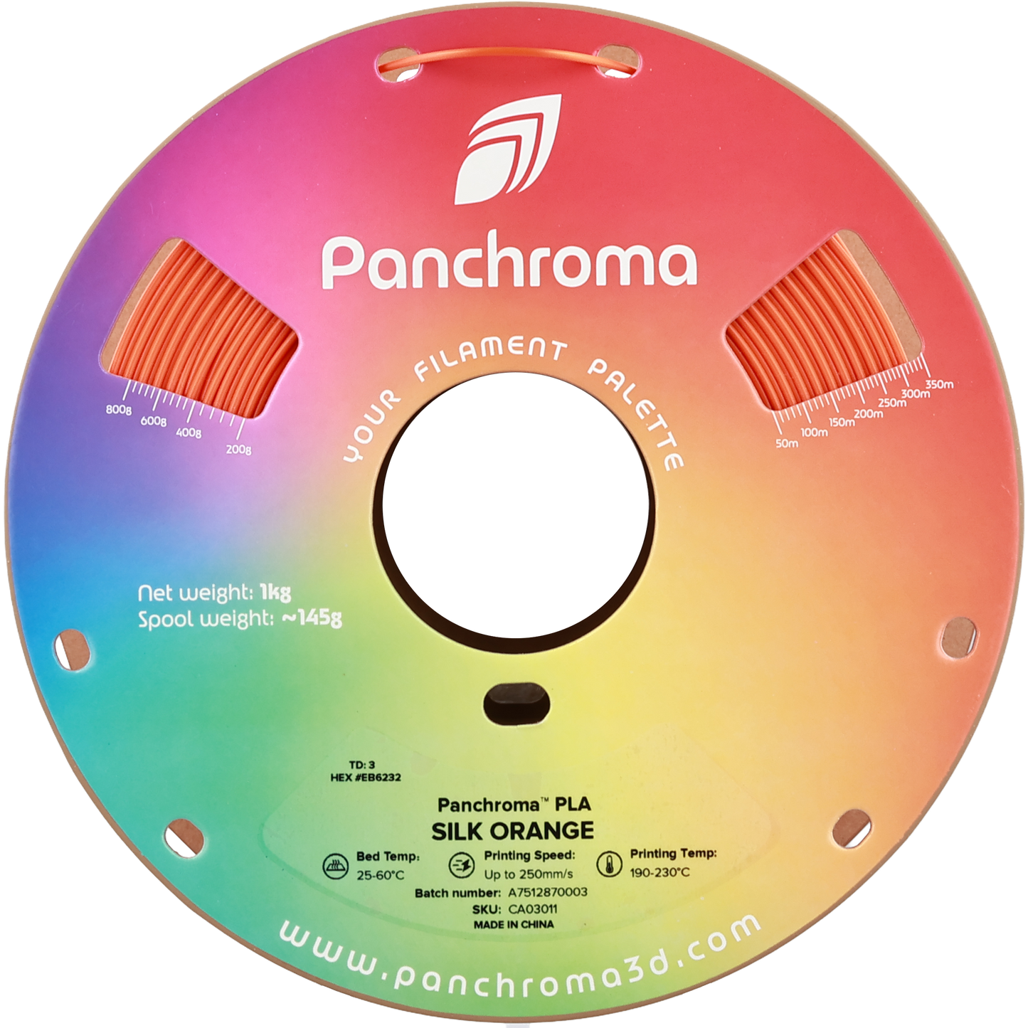 Polymaker Panchroma PLA Silk Orange 1.75 mm 1kg