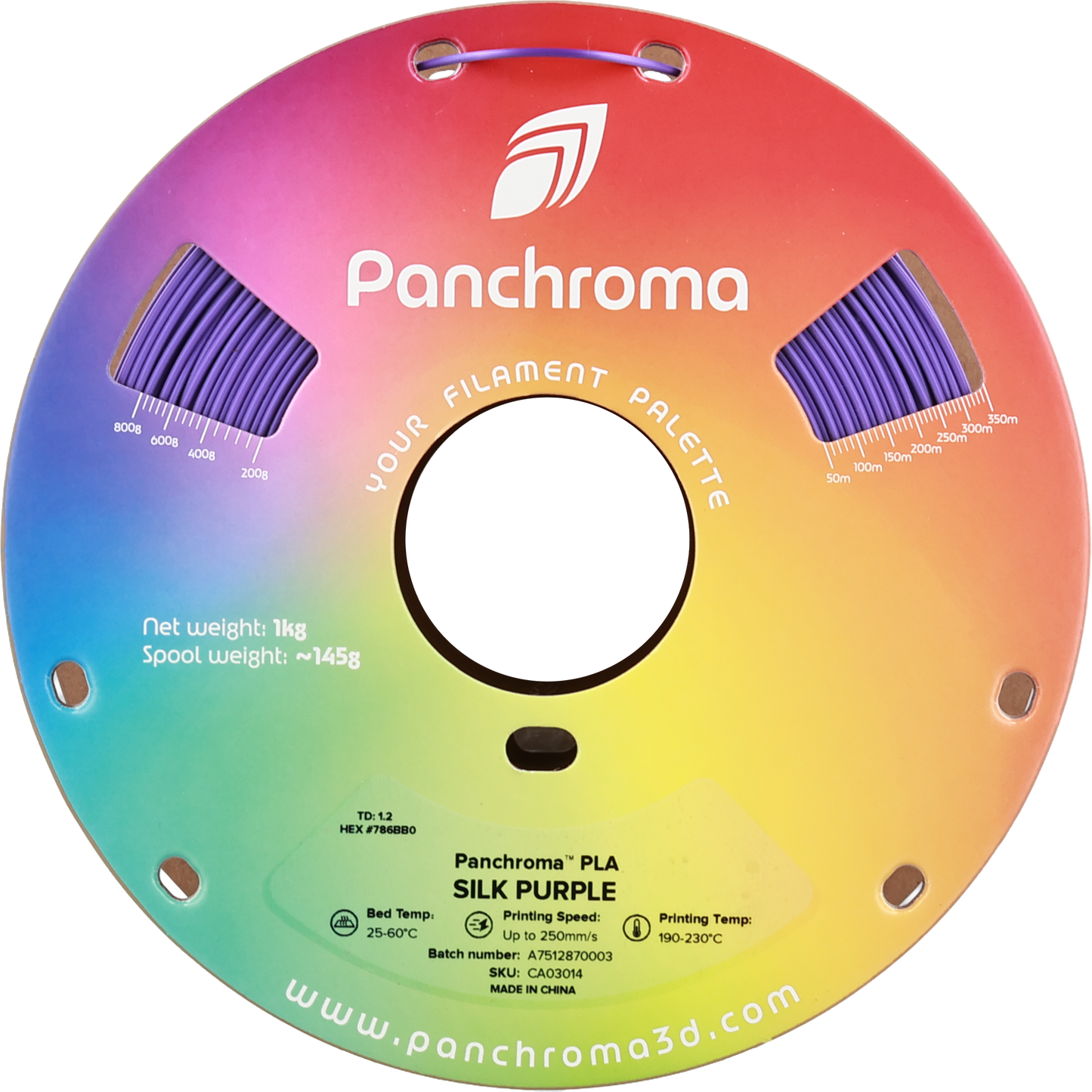 Polymaker Panchroma PLA Silk Purple 1.75 mm 1kg