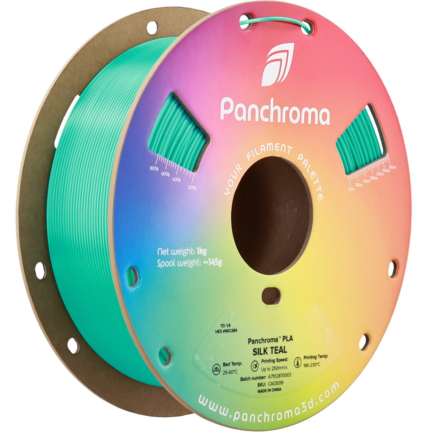 Polymaker Panchroma PLA Silk Teal 1.75 mm 1kg