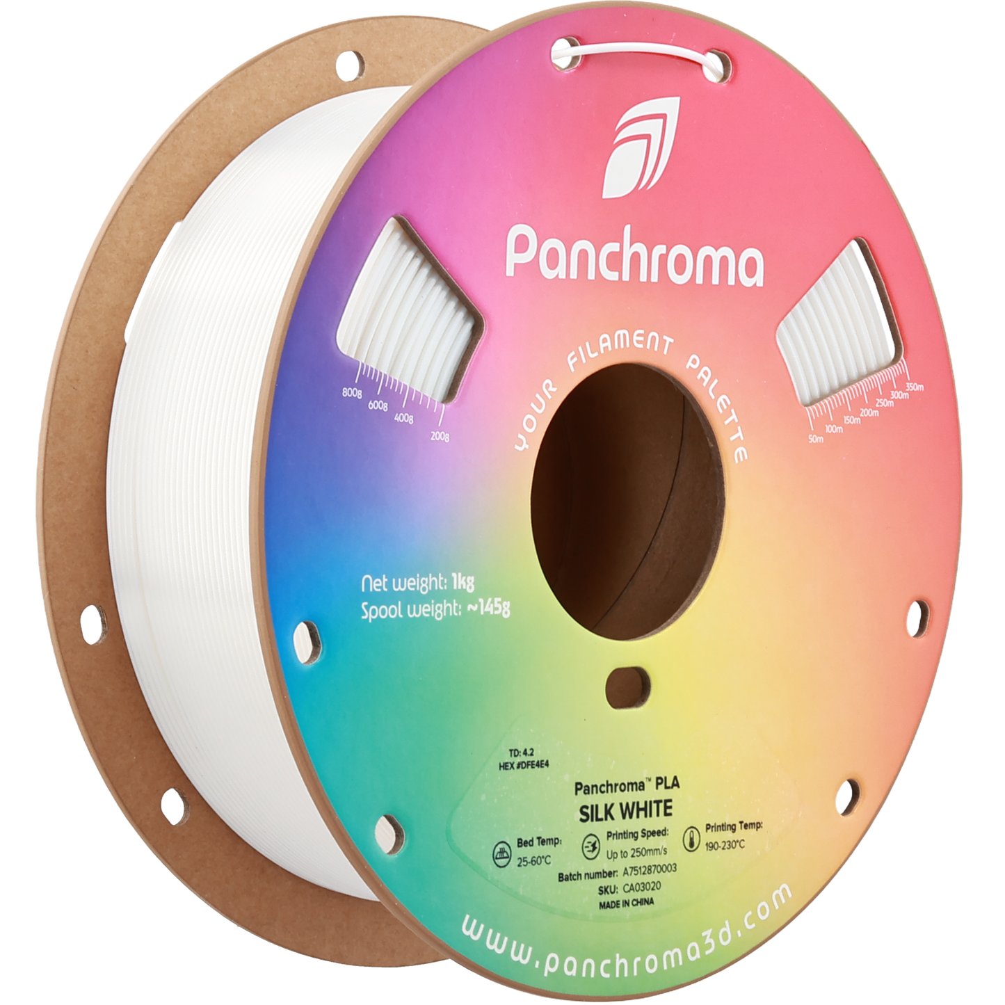 Polymaker Panchroma PLA Silk White 1.75 mm 1kg