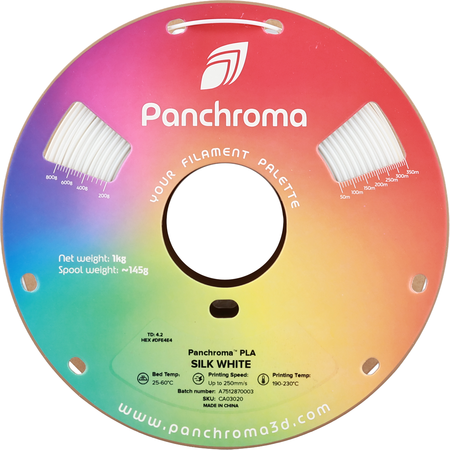Polymaker Panchroma PLA Silk White 1.75 mm 1kg