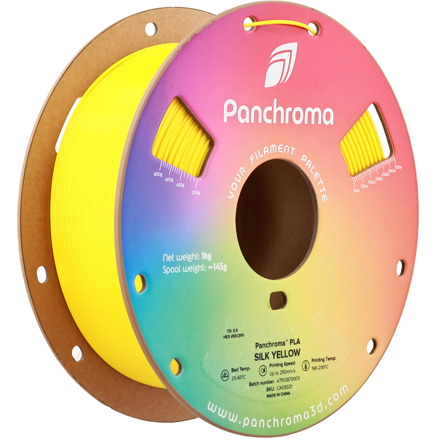 Polymaker Panchroma PLA Silk Yellow 1.75 mm 1kg