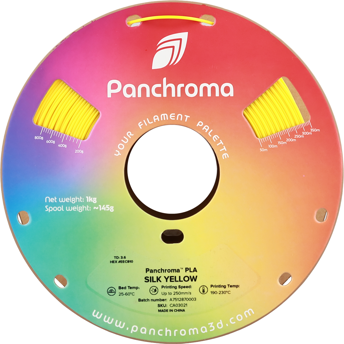 Polymaker Panchroma PLA Silk Yellow 1.75 mm 1kg