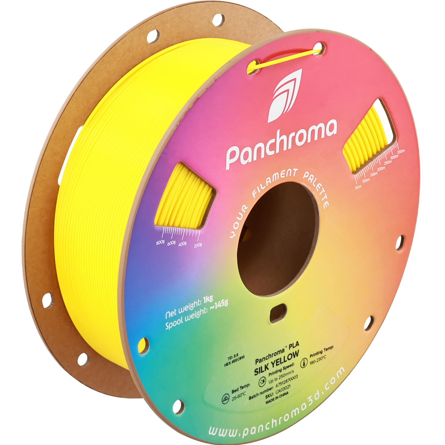 Polymaker Panchroma PLA Silk Yellow 1.75 mm 1kg
