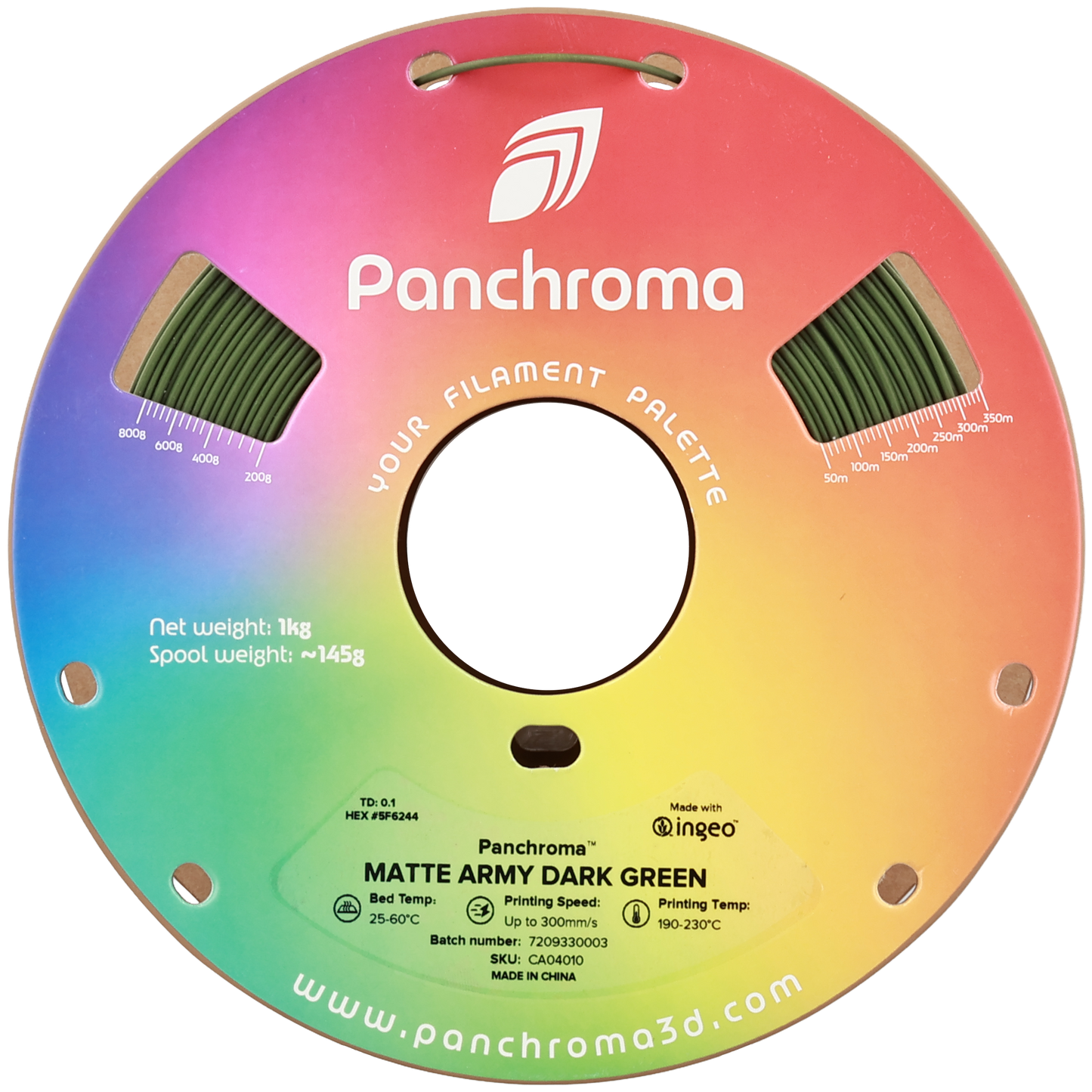 Polymaker Panchroma PLA MAtte Army Dark Green 1.75 mm 1kg