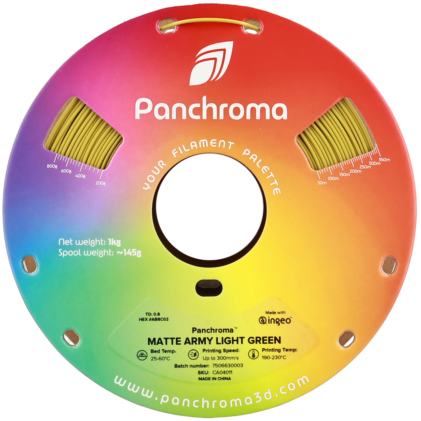 Polymaker Panchroma PLA Matte Army Light Green 1.75 mm 1kg