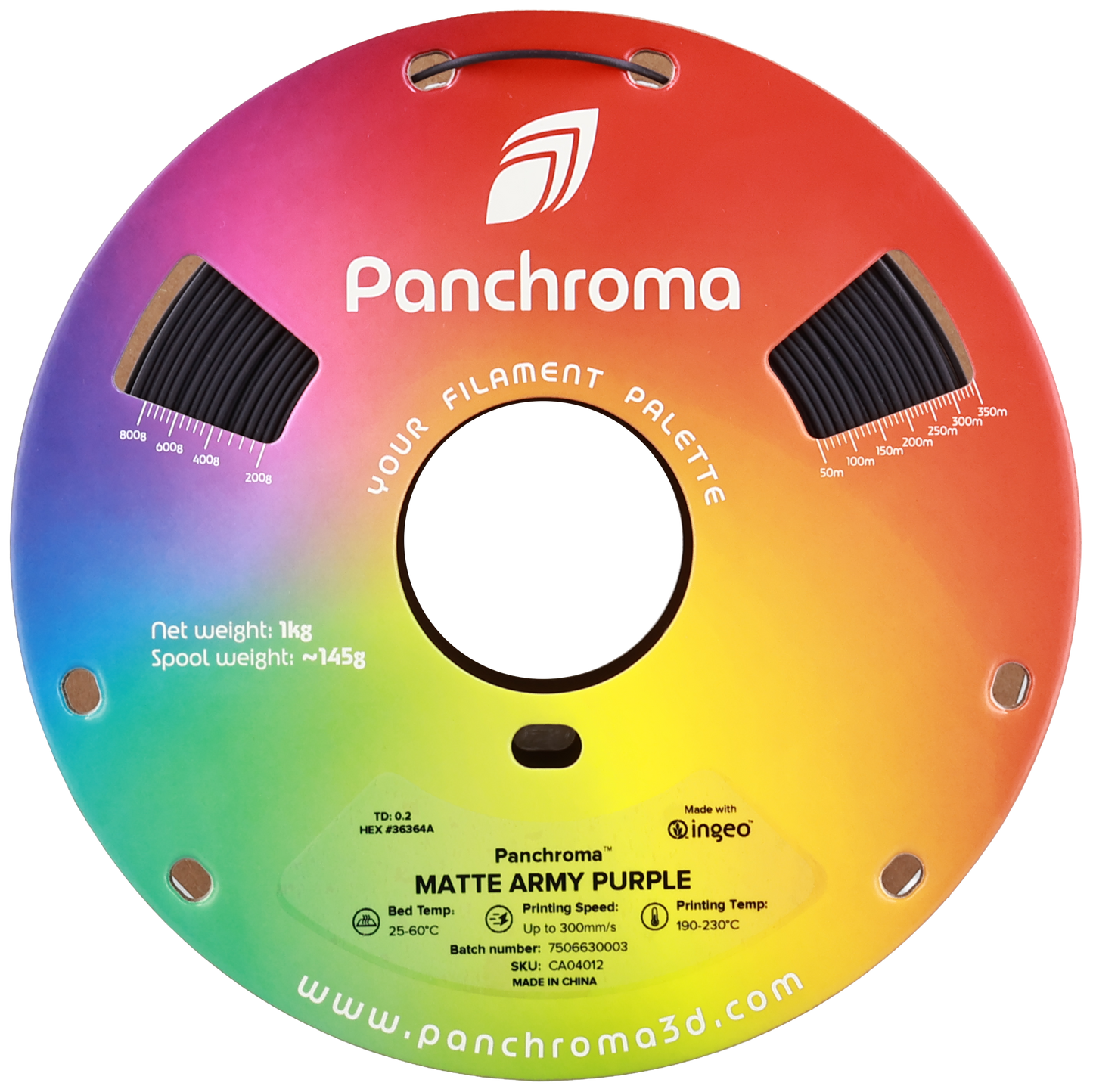 Polymaker Panchroma PLA Matte Army Purple 1.75 mm 1kg