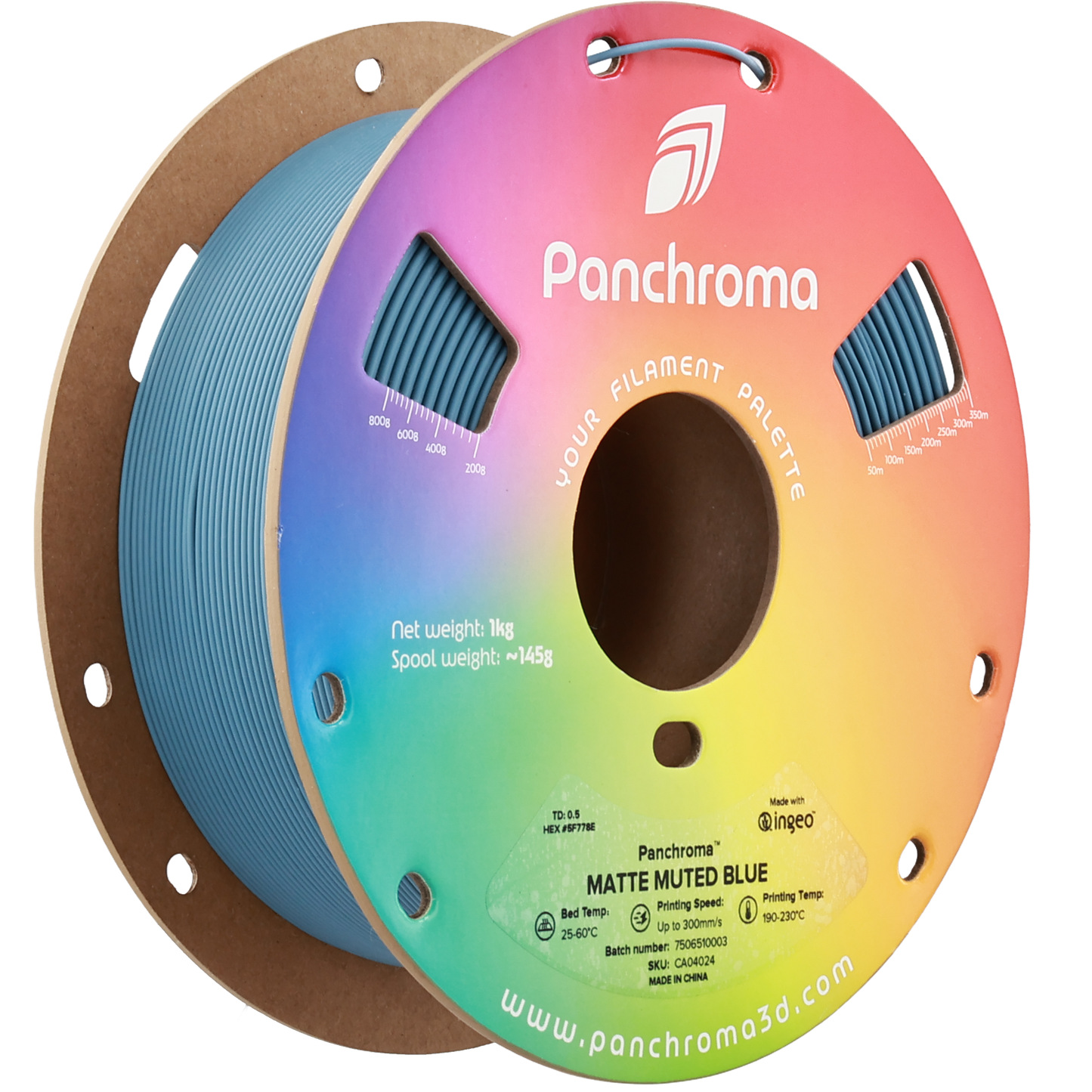 Polymaker Panchroma PLA Matte Muted Blue 1.75 mm 1kg