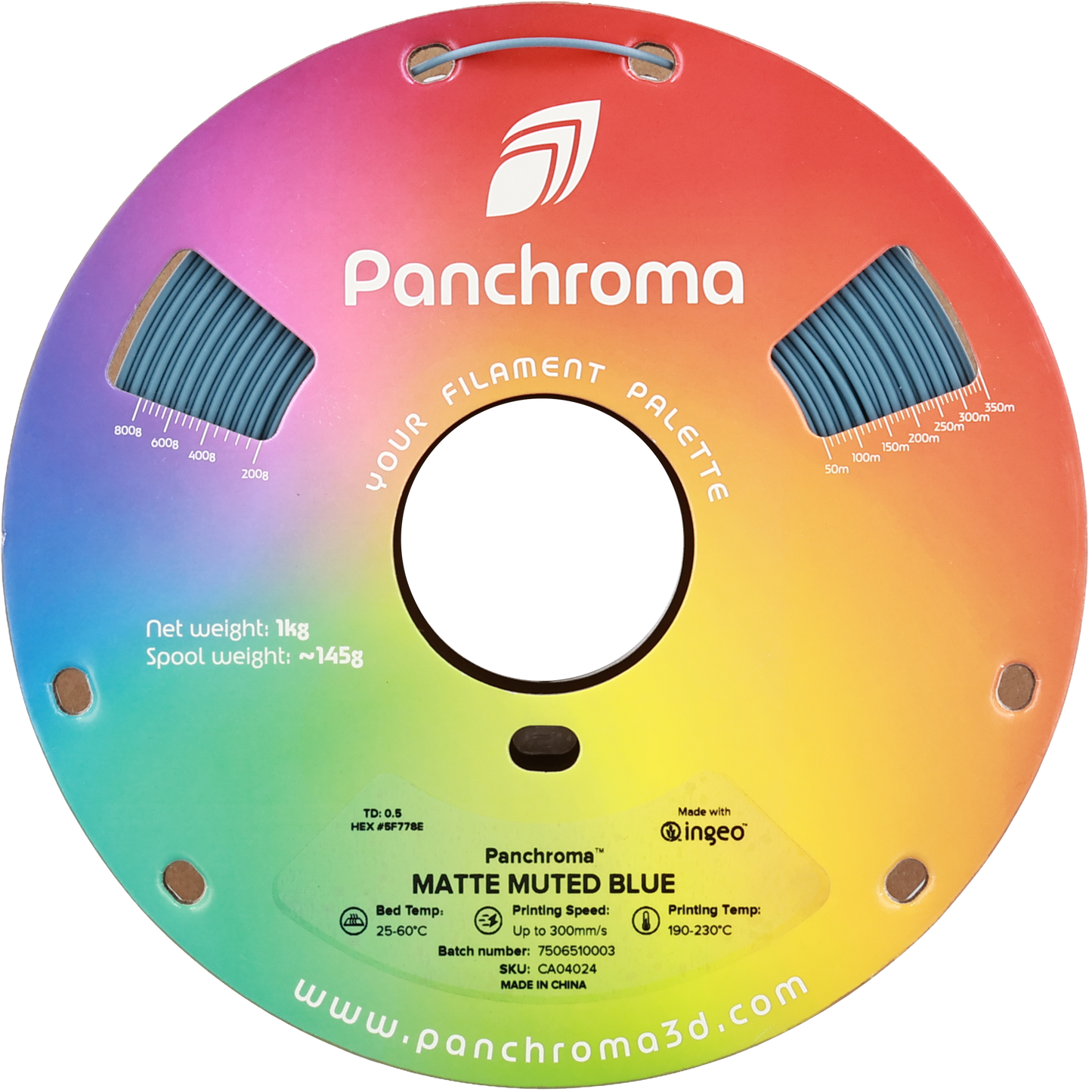 Polymaker Panchroma PLA Matte Muted Blue 1.75 mm 1kg