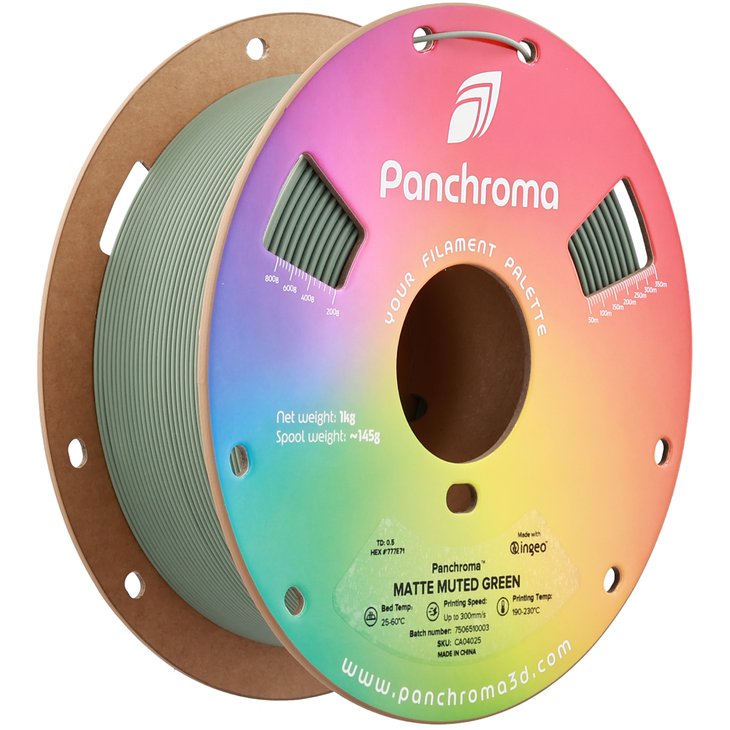 Polymaker Panchroma PLA Matte Muted Green 1.75 mm 1kg